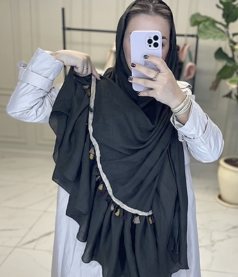 شال مزونی منگوله دار